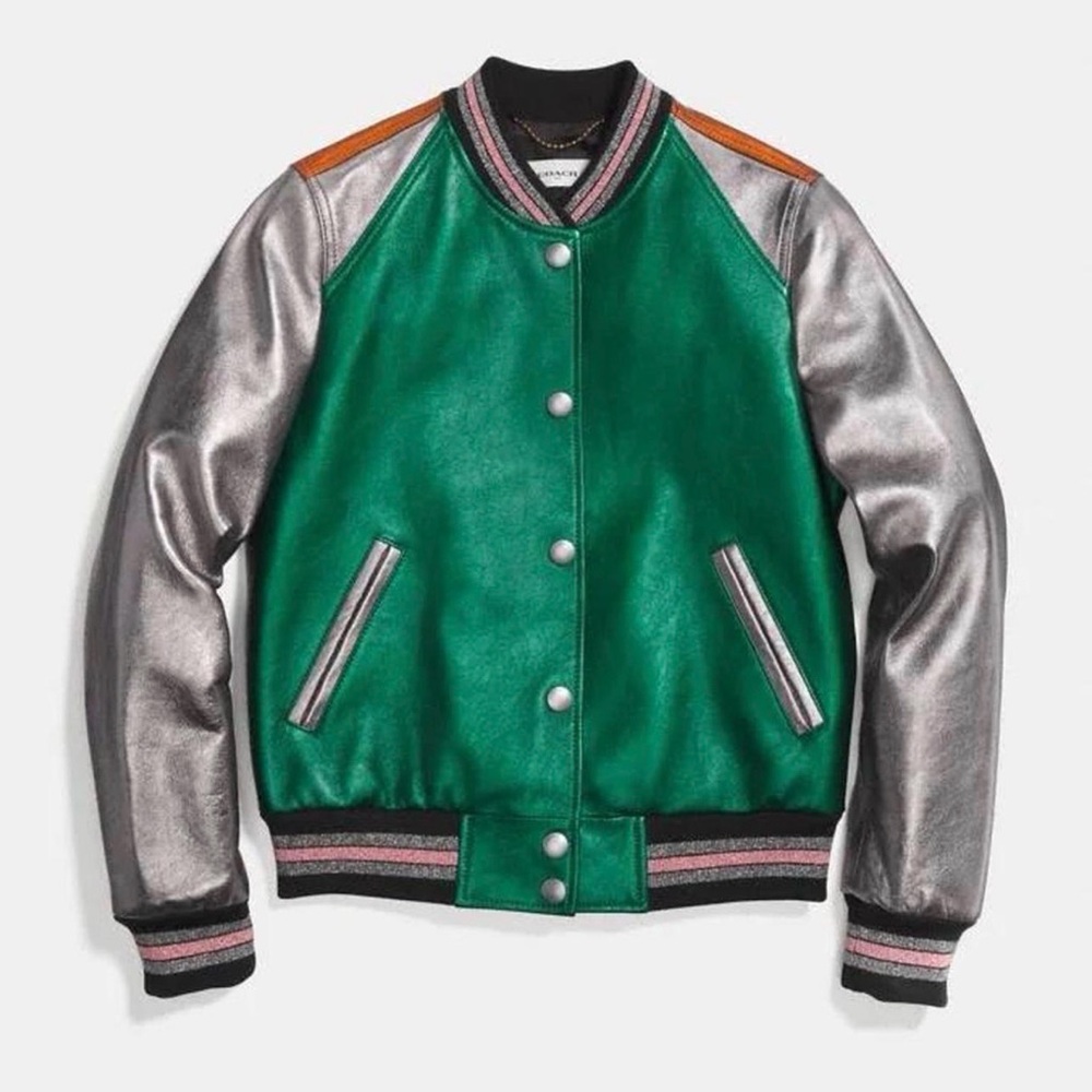 Coach Metallic Leather Jacket